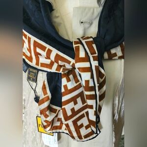 RESERVED RESERVED NWT Fendi Logo Patterned 100% Silk Scarf With Box